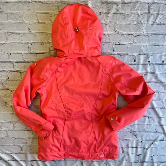 Nils Ski Snowboard Winter Jacket Womens 8 Coral Powder Skirt Removable Hood Zip - Picture 7 of 16